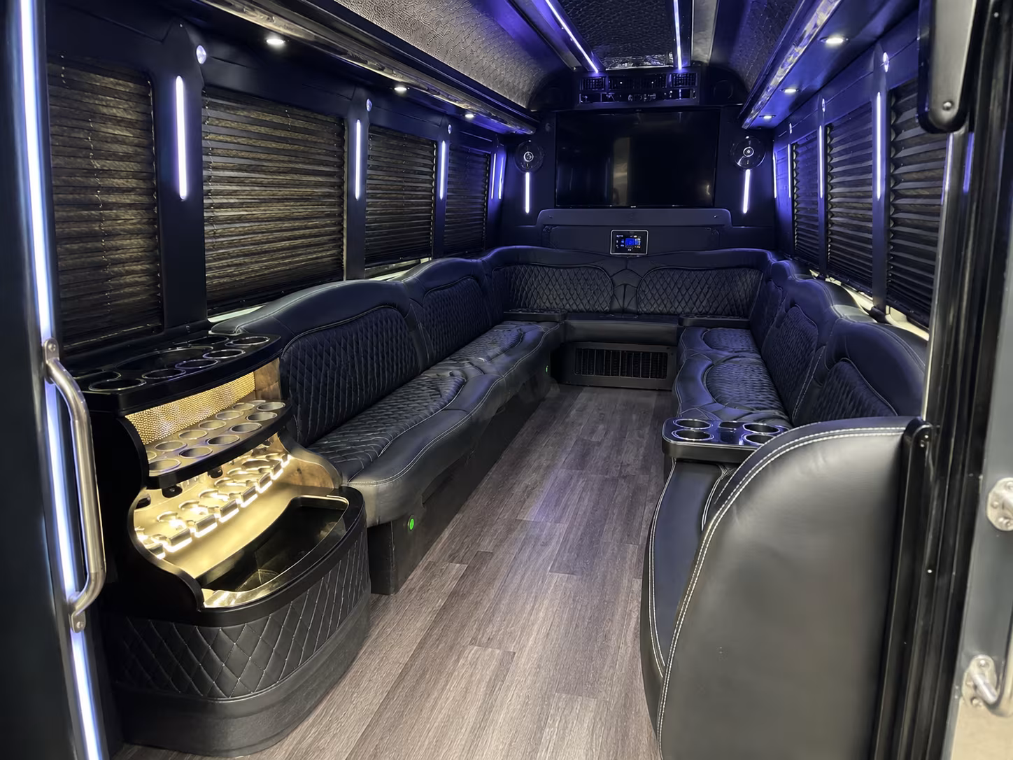 18 Passenger Party Bus Inside