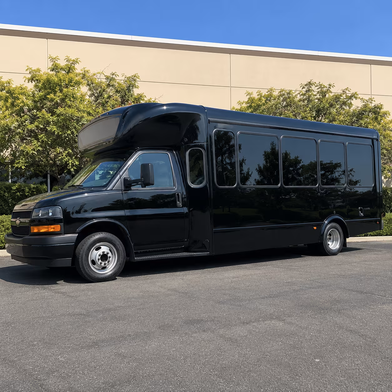 Passenger watching the Lakewood scenery during a regional party bus road trip
