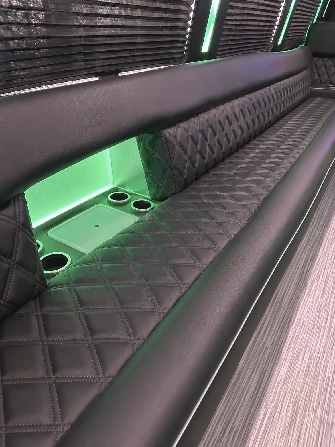 Lakewood Birthday, Sweet 16, & Quinceañera Transportation party bus interior