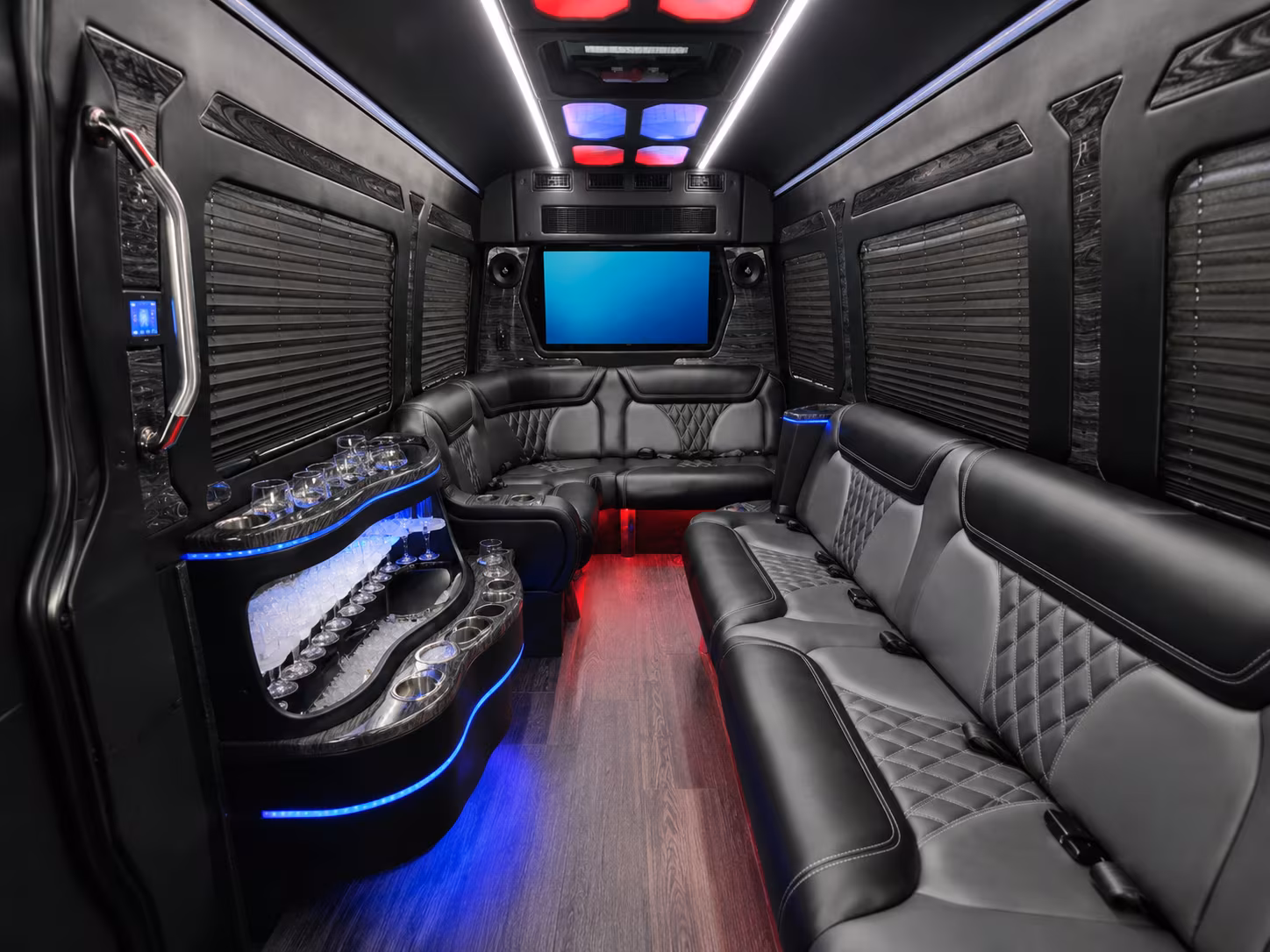 Lakewood Corporate Transportation party bus interior