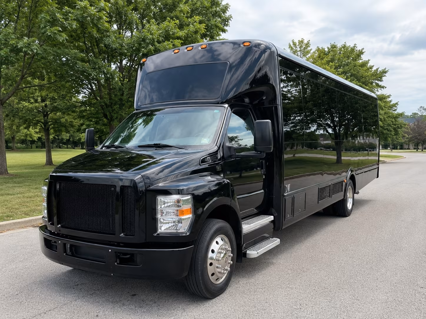 Lakewood Private Event Transportation party bus exterior