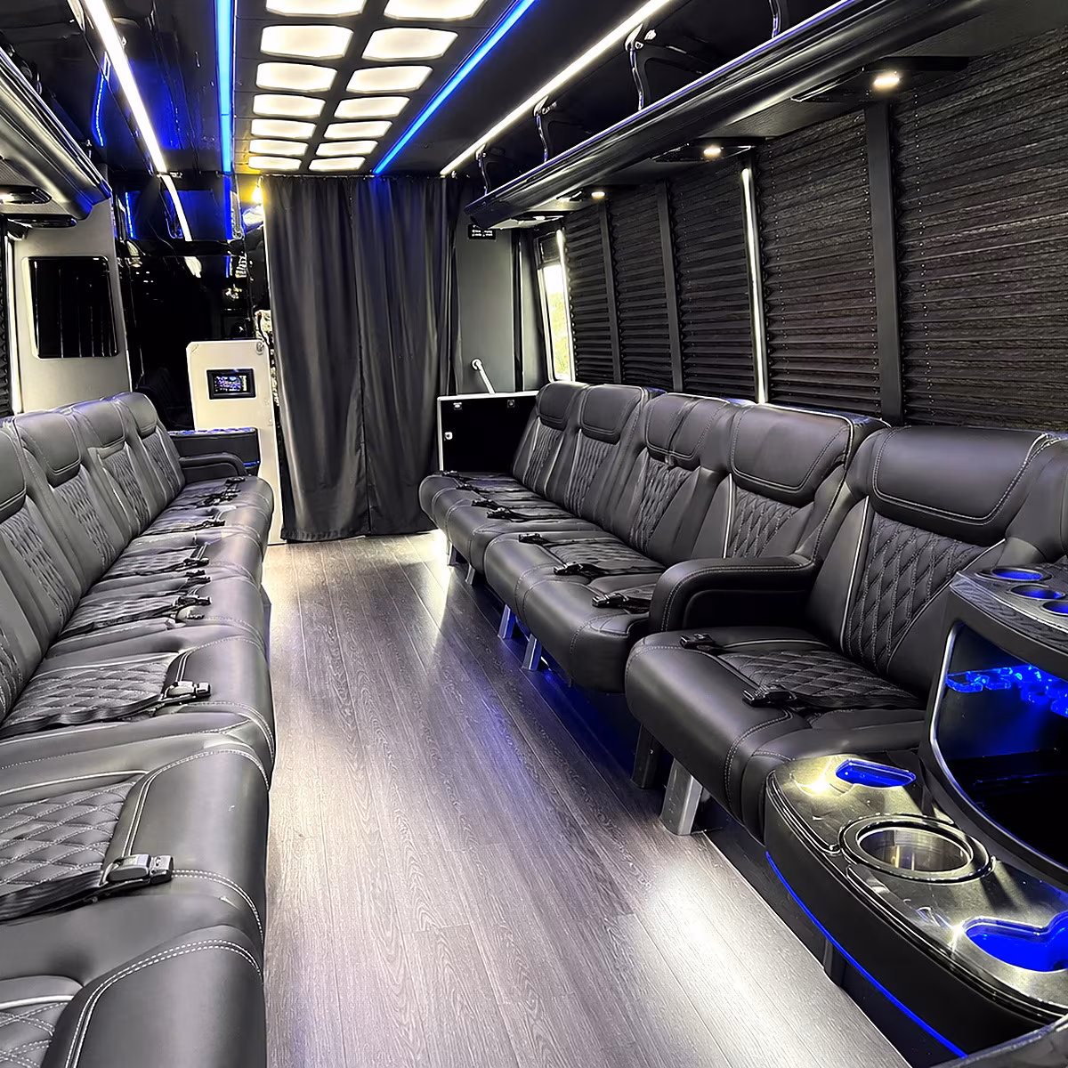 Lakewood Sporting Event Transportation party bus interior