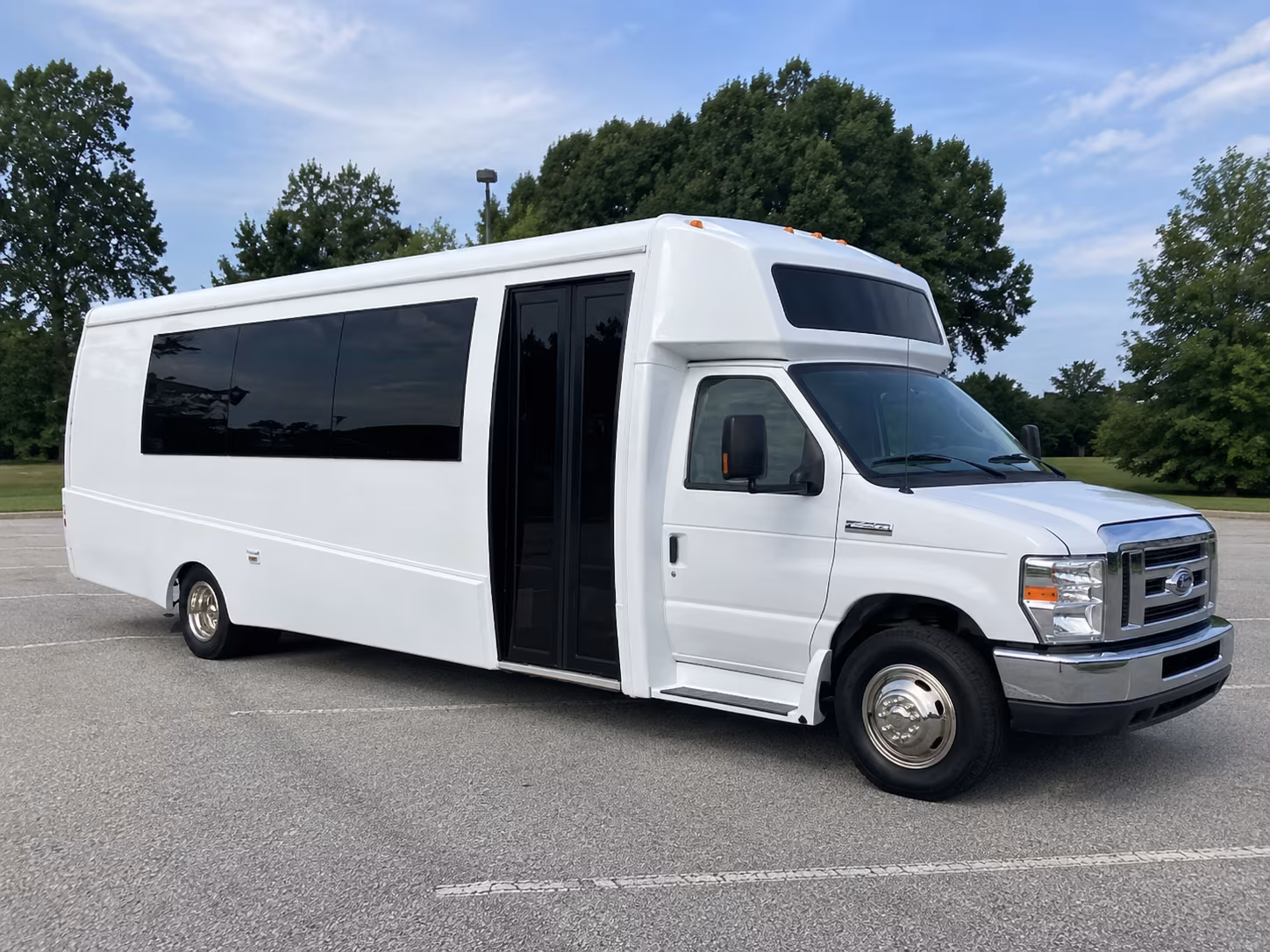Lakewood Wedding Transportation party bus exterior