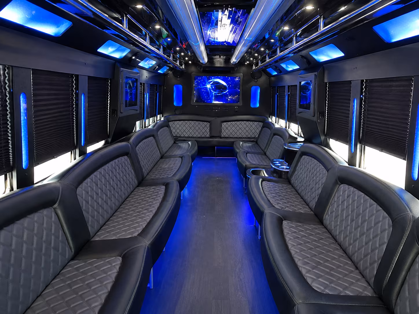 Lakewood Wedding Transportation party bus exterior