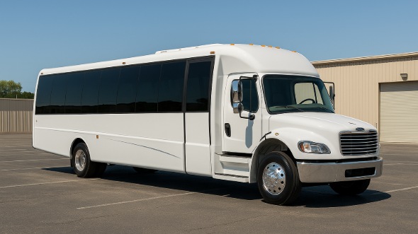 Exterior of Charter Bus Company Centennial's 28 Passenger Party Bus in Centennial