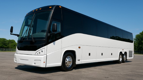 Exterior of Charter Bus Company Highlands Ranch's 40 Passenger Party Bus in Highlands Ranch