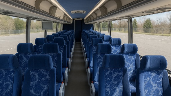 Interior of Charter Bus Company Lakewood's 46 Passenger Charter Bus in Lakewood