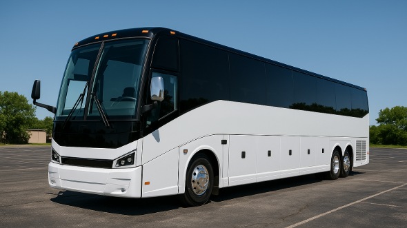 Exterior of Charter Bus Company Broomfield's 50 Passenger Party Bus in Broomfield