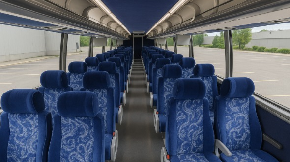 Interior of Charter Bus Company Lakewood's ADA Charter Bus in Lakewood