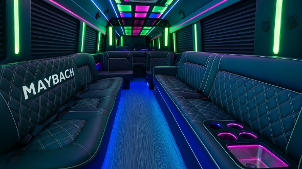 lakewood 40 passenger party bus interior